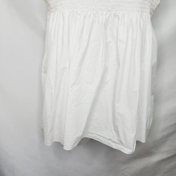 Vineyard Vines Women's White Sleeveless Smocked Top size Large Hi- Low Hem - Picture 7 of 15